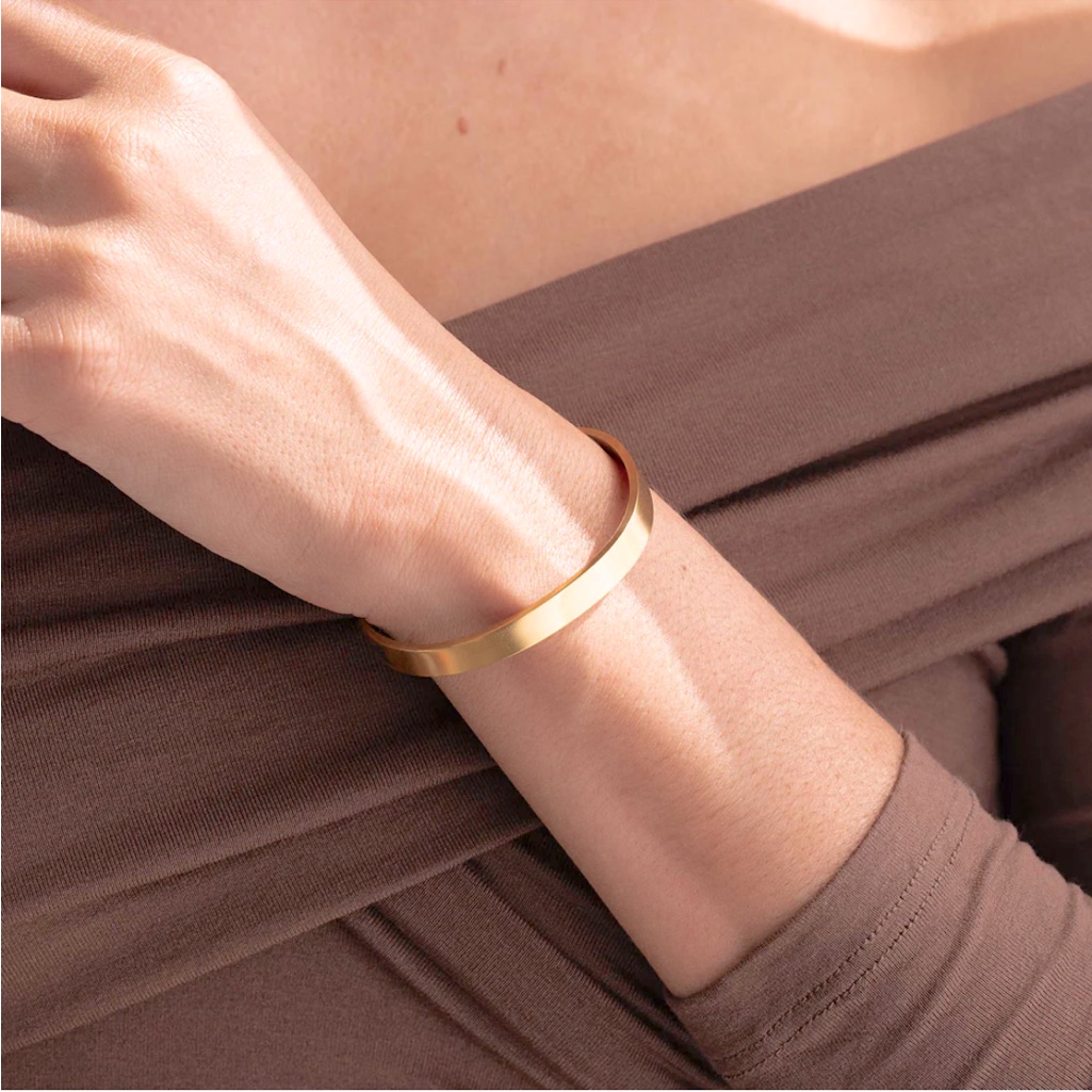 Mint Lily 18k Gold Plated Cuff Bracelet 22$